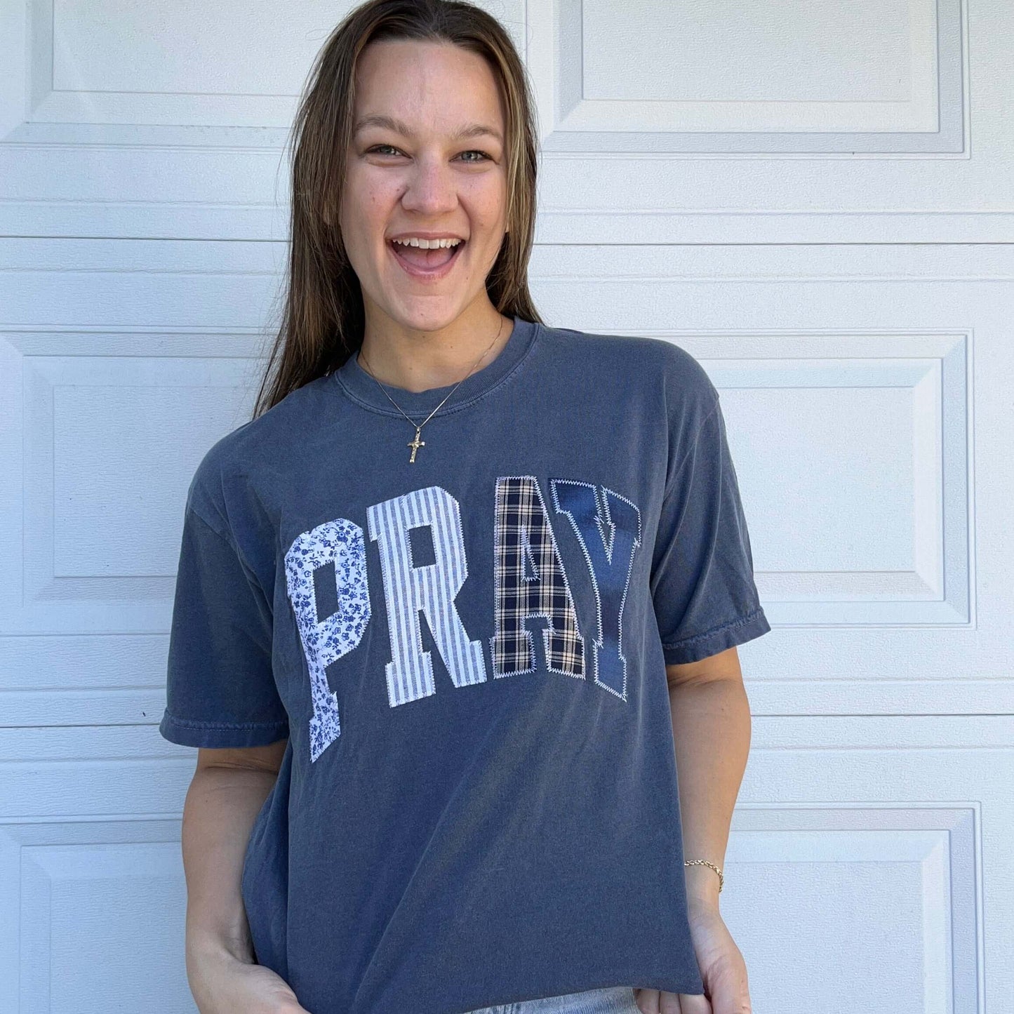 Embroidered Pray Shirt Front