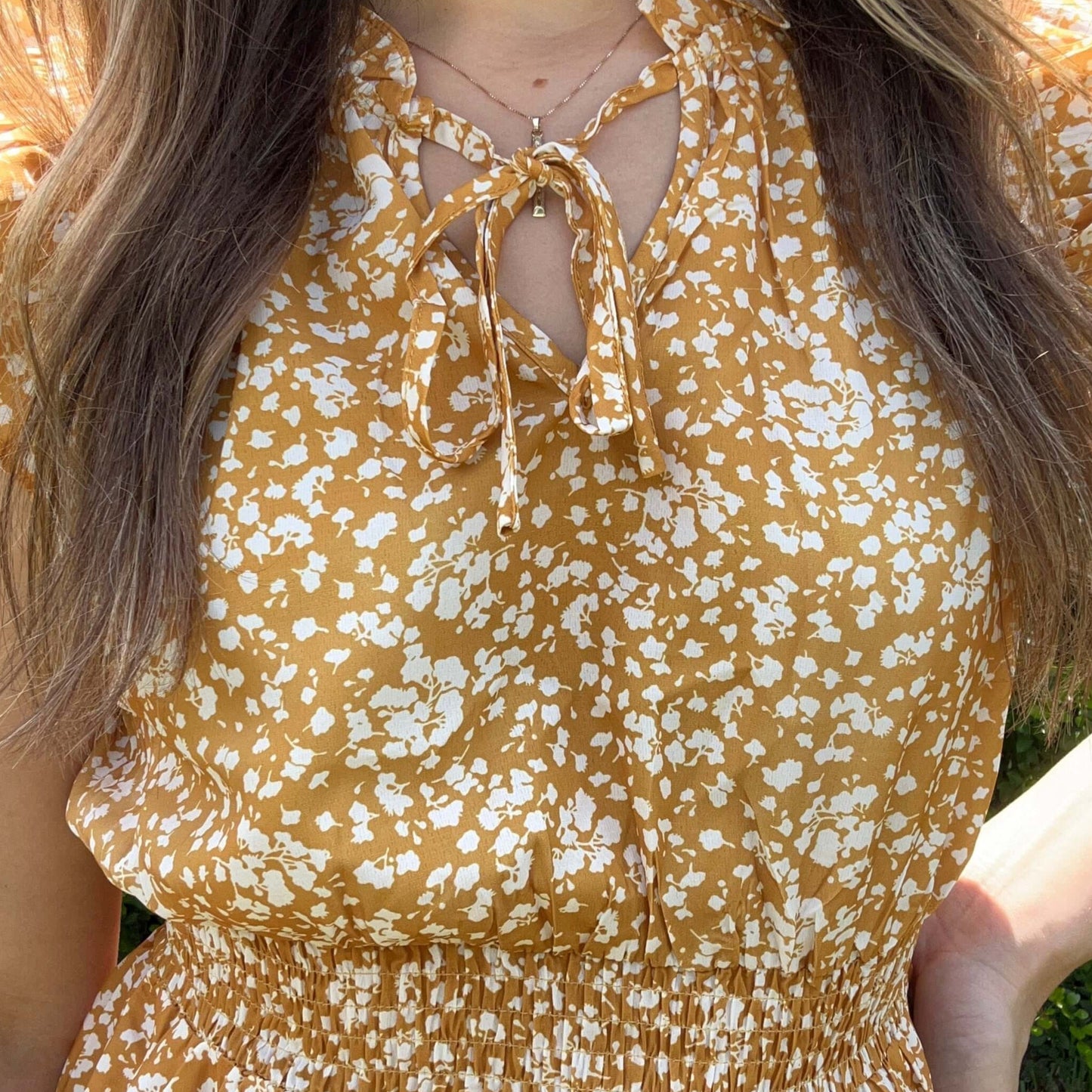 Hayden Floral top detail view