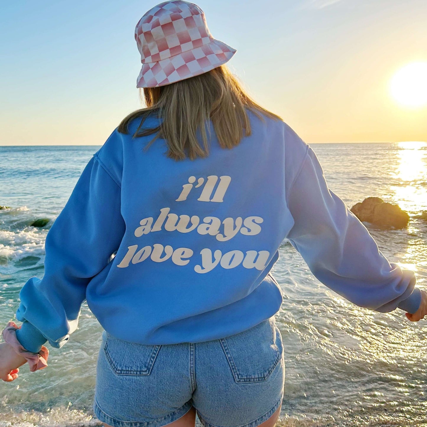 I'll always love you oversized sweatshirt back