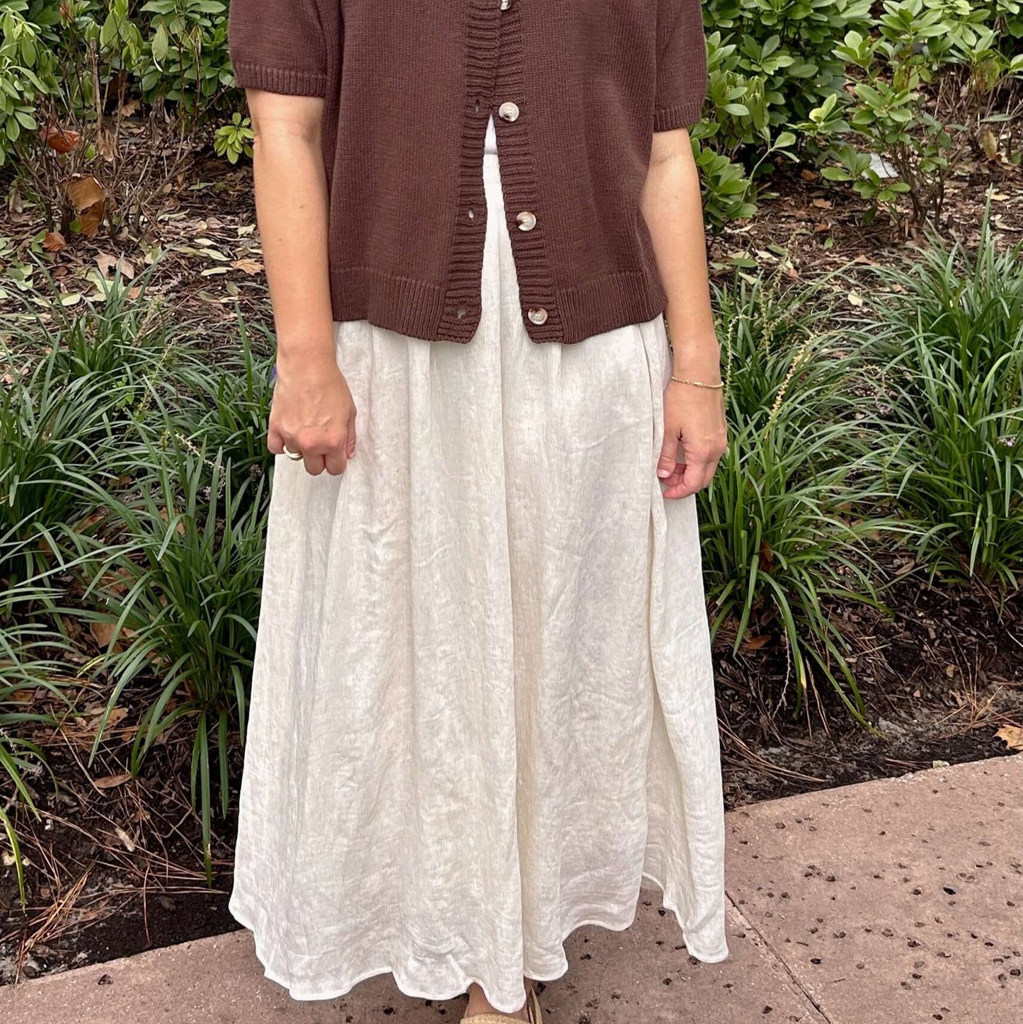 Maxi Skirt Crinkle Cut