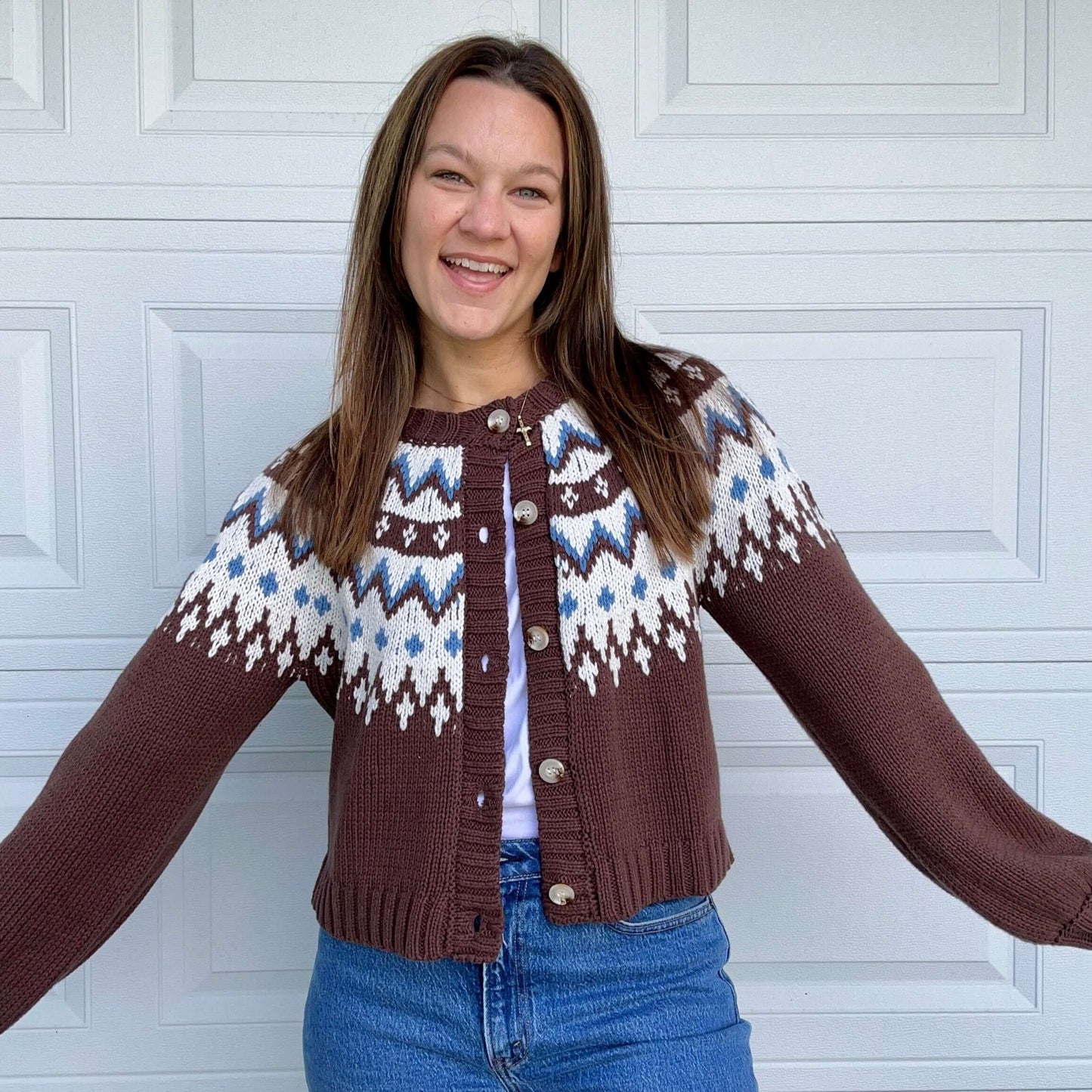 Nordic Print Cardigan