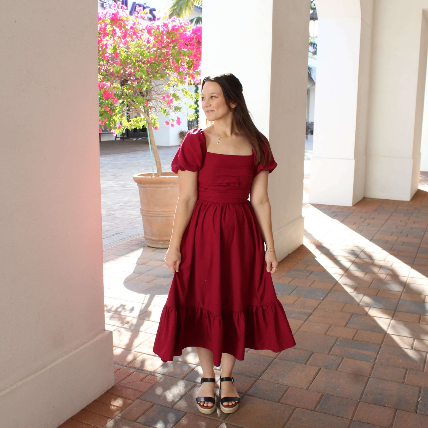 Perfect Red Midi Dress