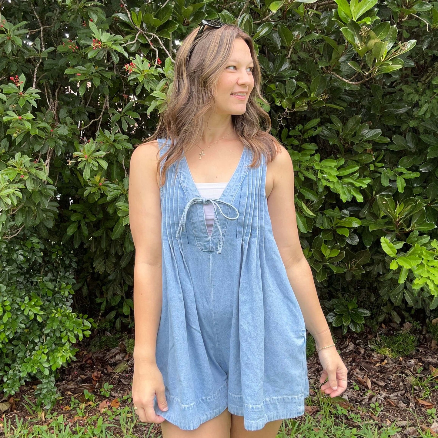 Women's Romper - Light Blue