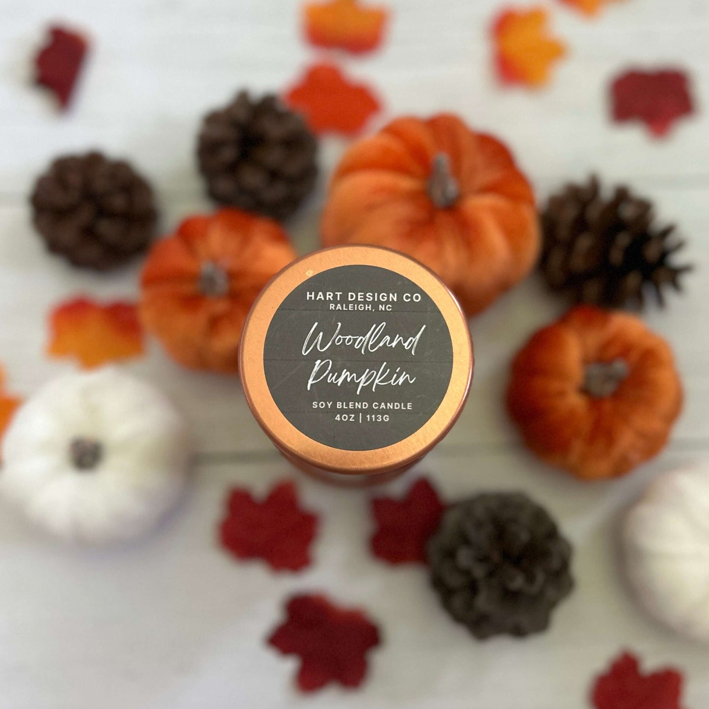 Woodland Pumpkin Candle Flat lay