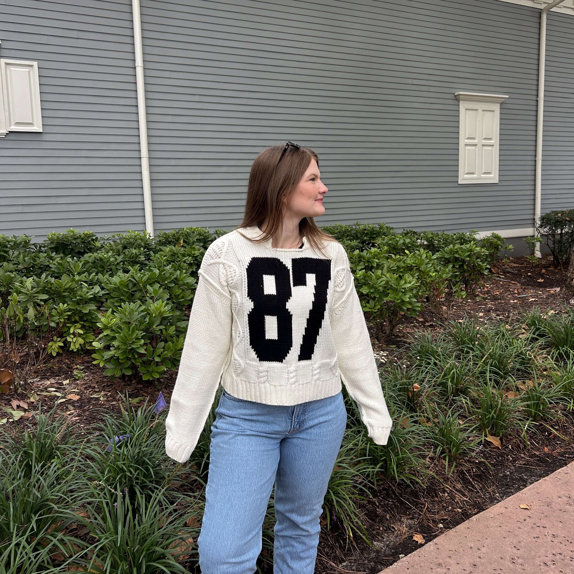 87 Cable Knit Sweater front