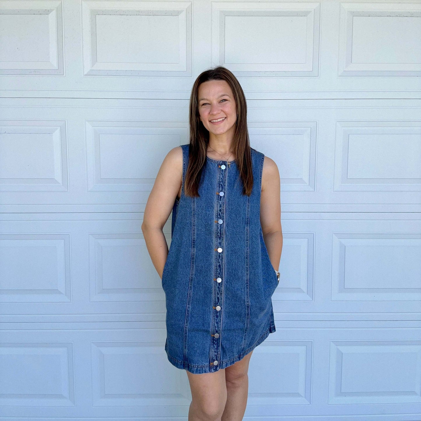 Ann Denim Dress Front