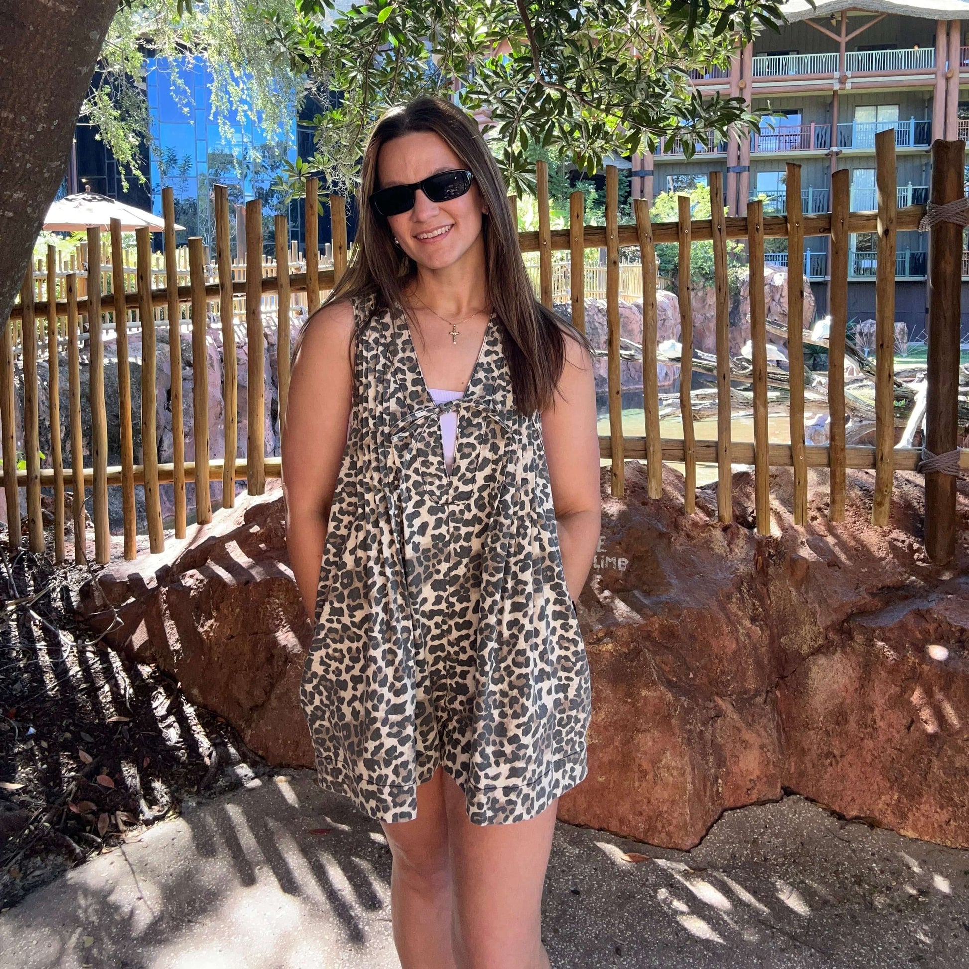 Cheetah Print Romper Outfit