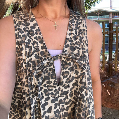 Cheetah Romper Close Up