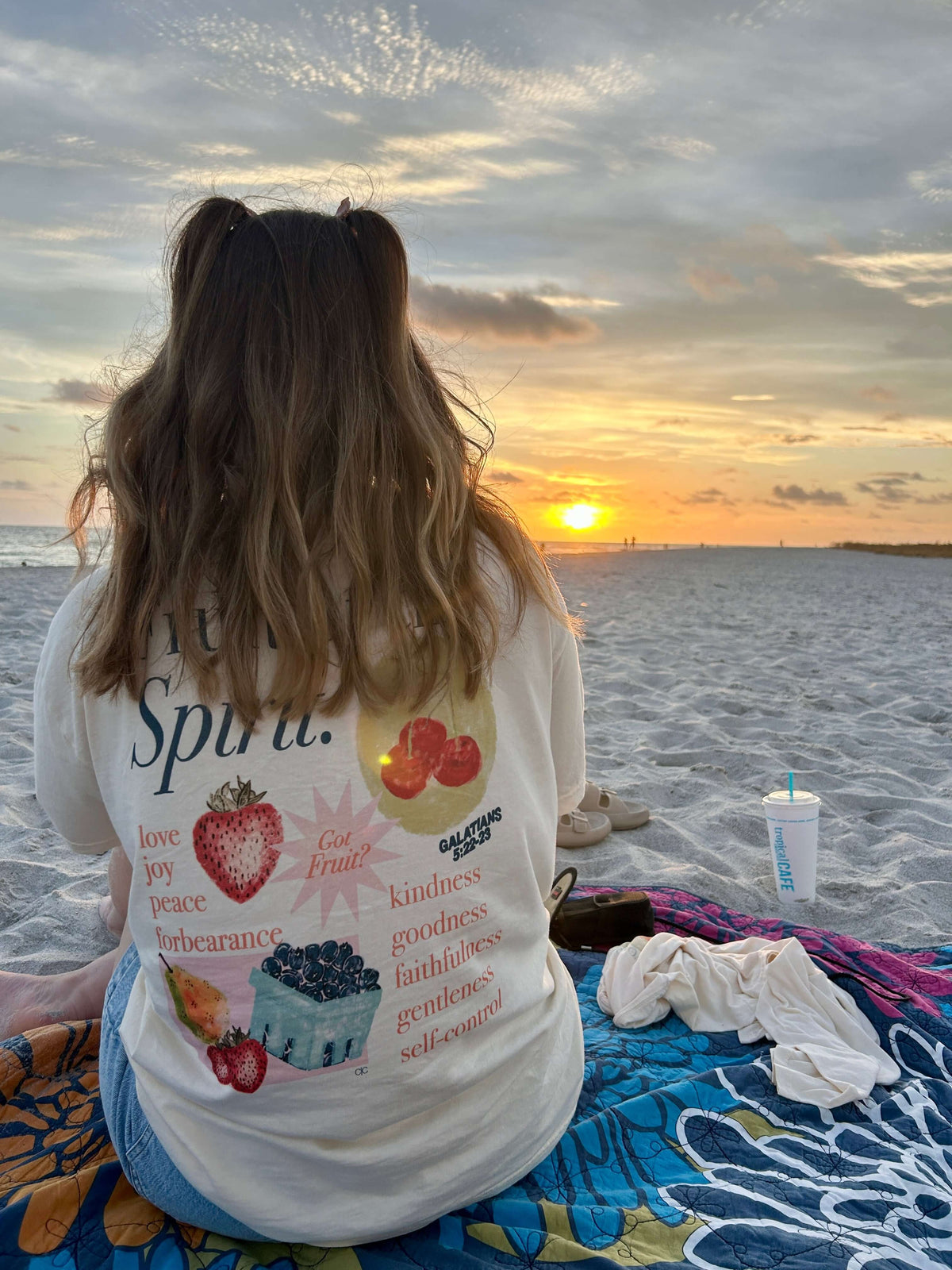 Fruit of the Spirit T-Shirt at sunset