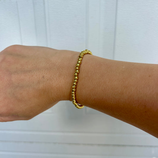 Gold beaded bracelet