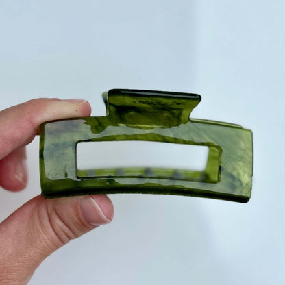 Jade Hair Claw Clip Medium Rectangle
