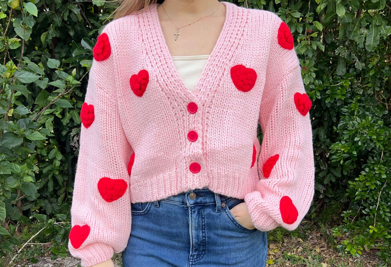 Love Story Knit Cardigan Close up