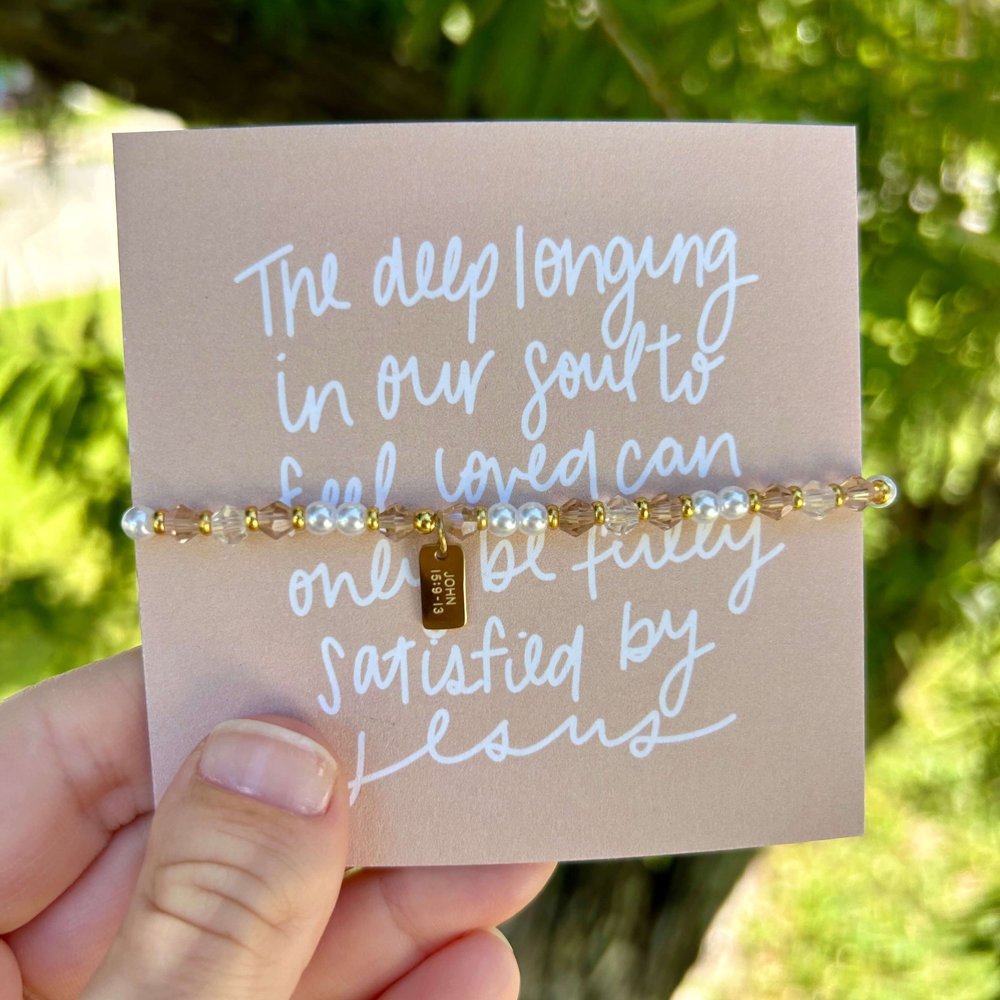 Loved beaded bracelet back