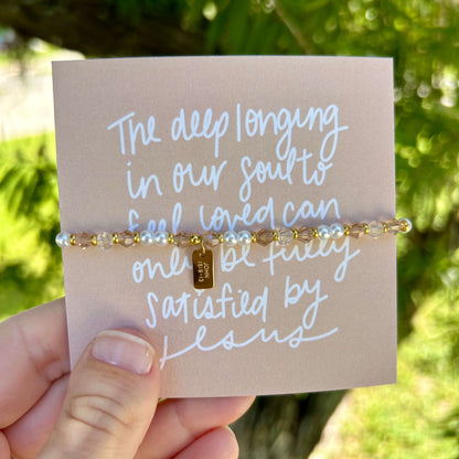 Loved beaded bracelet back