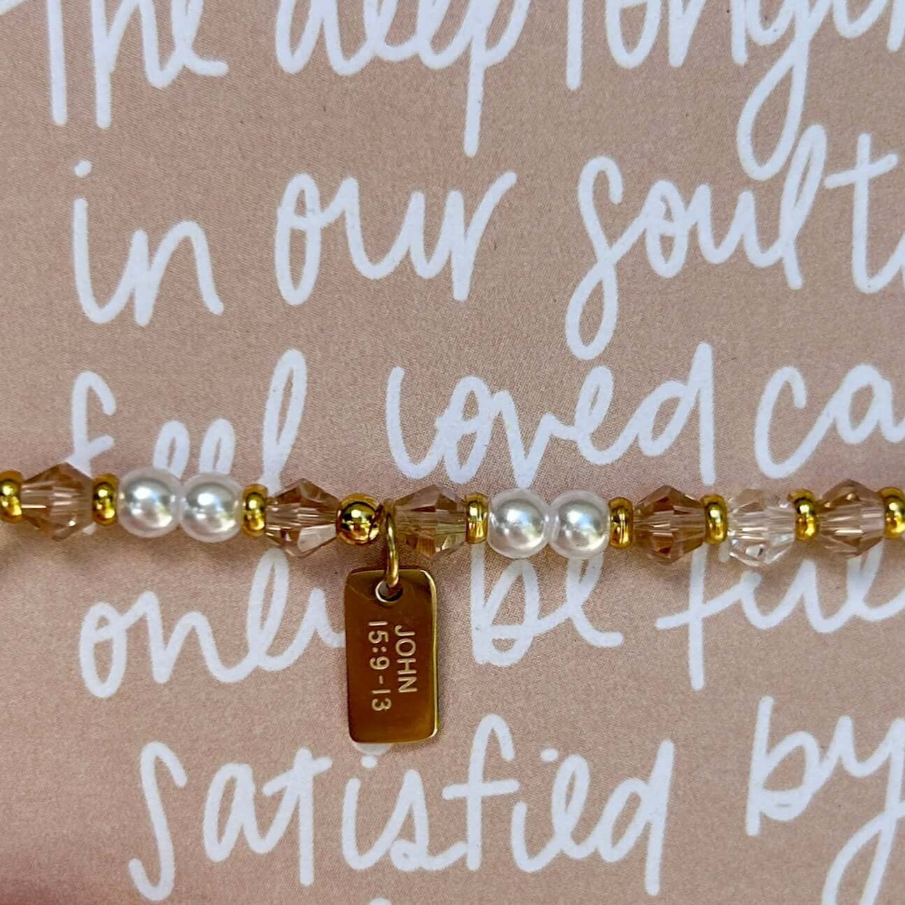 Loved beaded bracelet details