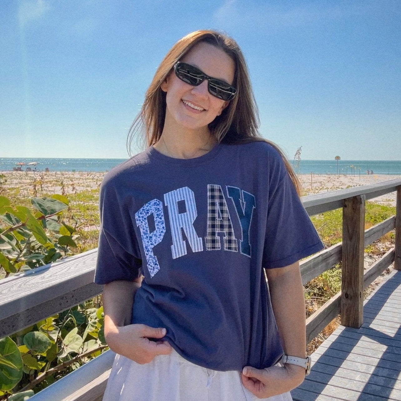 Patchwork Pray Tee Shirt