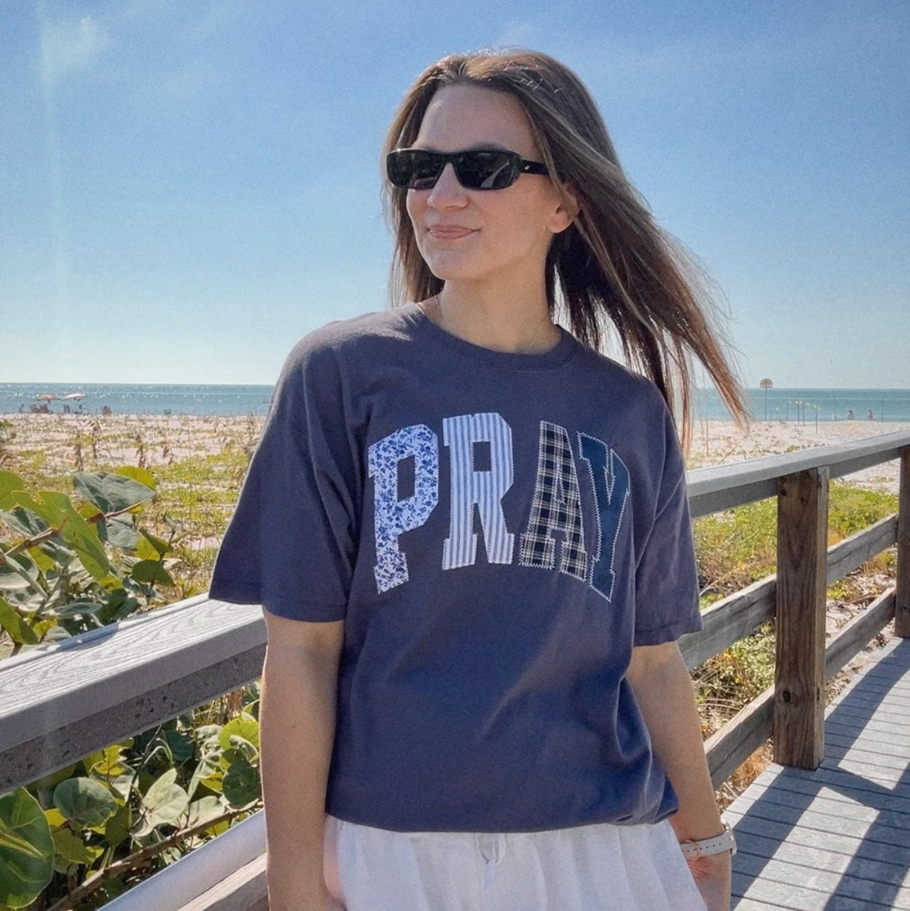 Patchwork Pray Tee Shirt