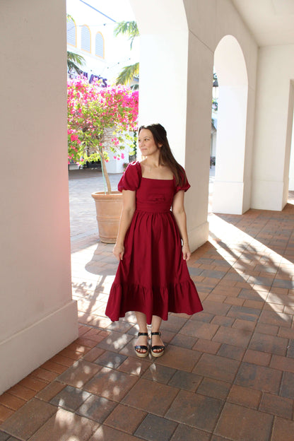 Perfect Red Midi Dress