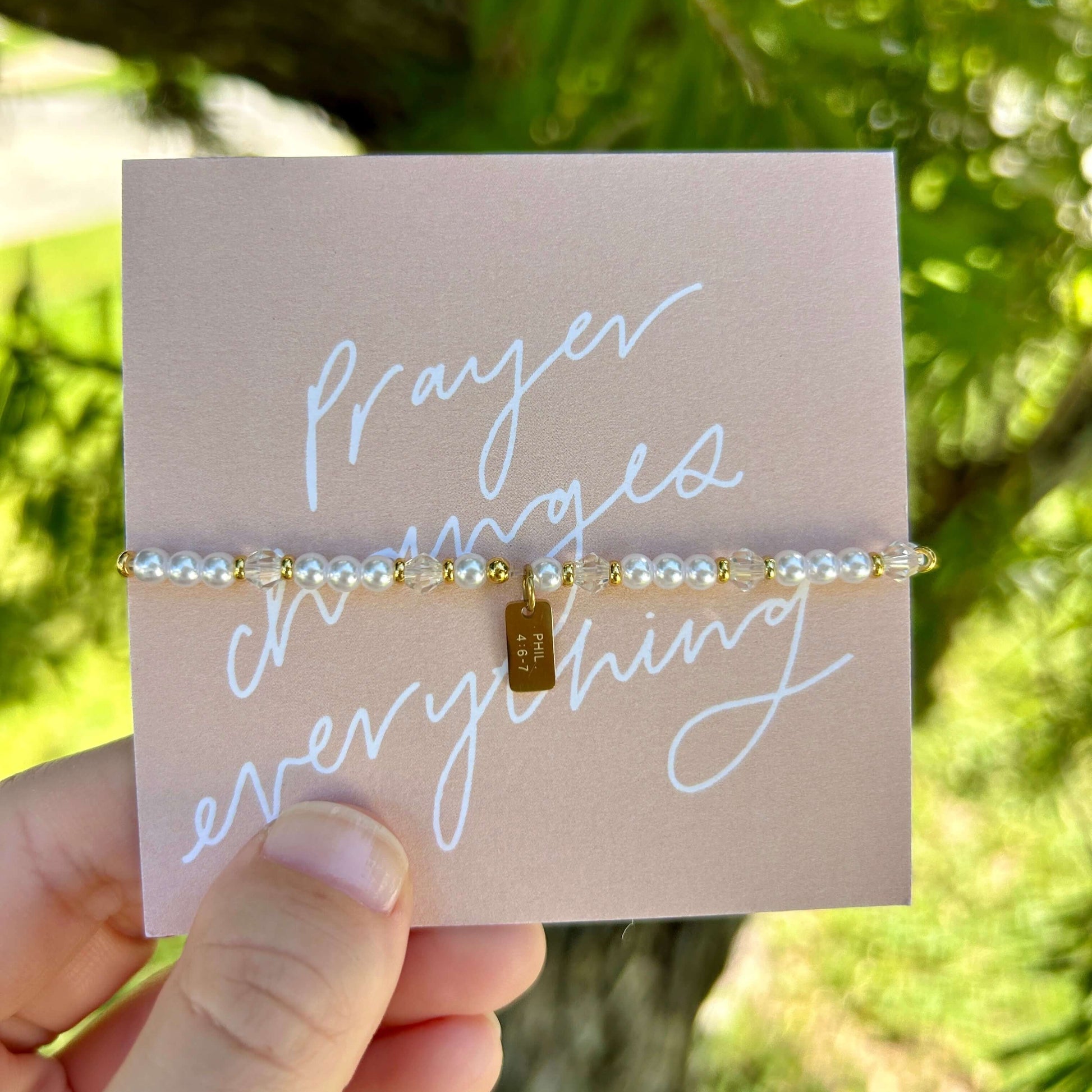 Prayer Beaded bracelet back