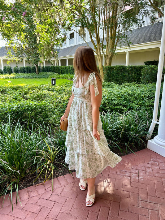Floral Midi dress side view