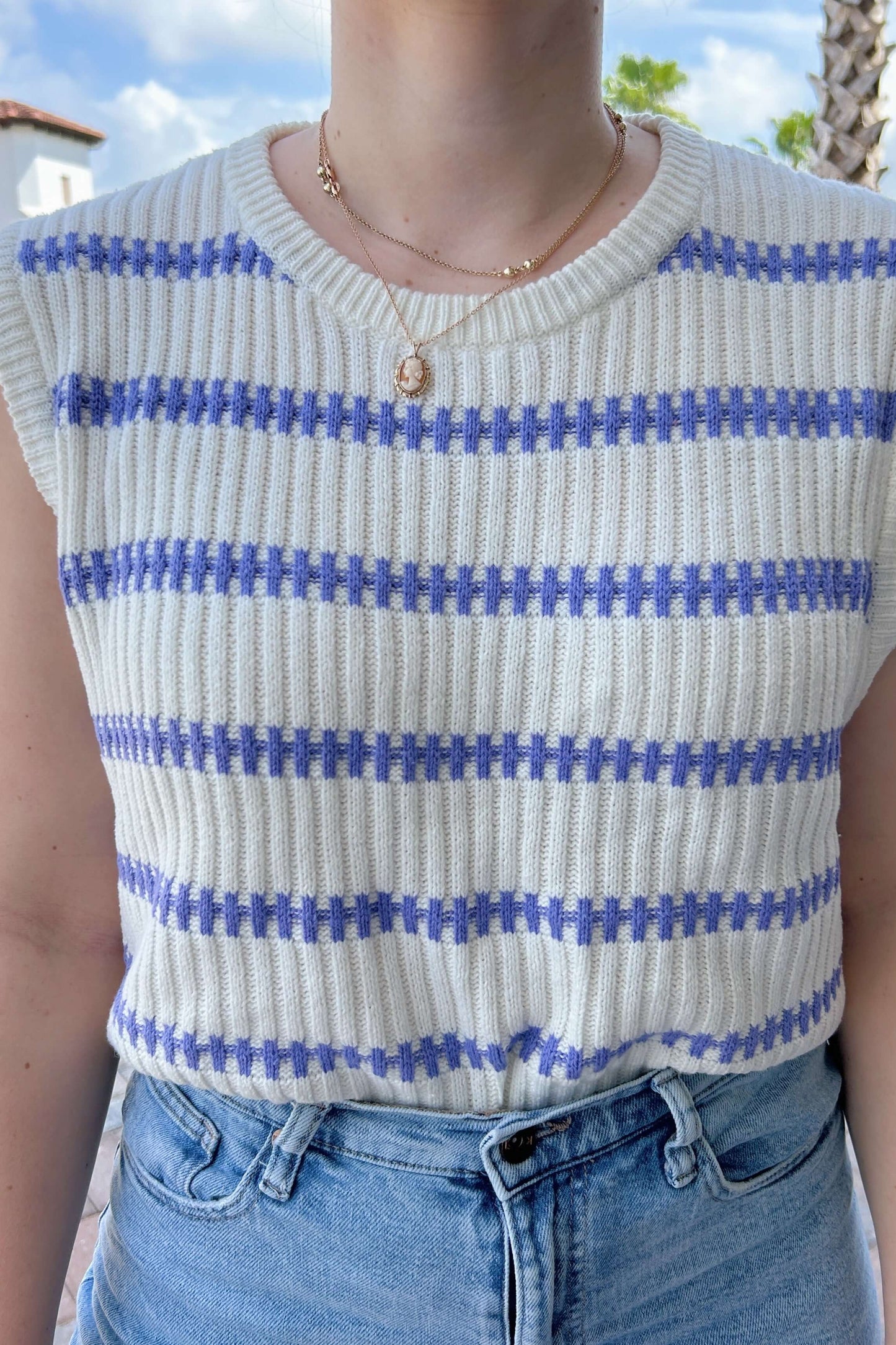 Sanibel Knit Tank close up