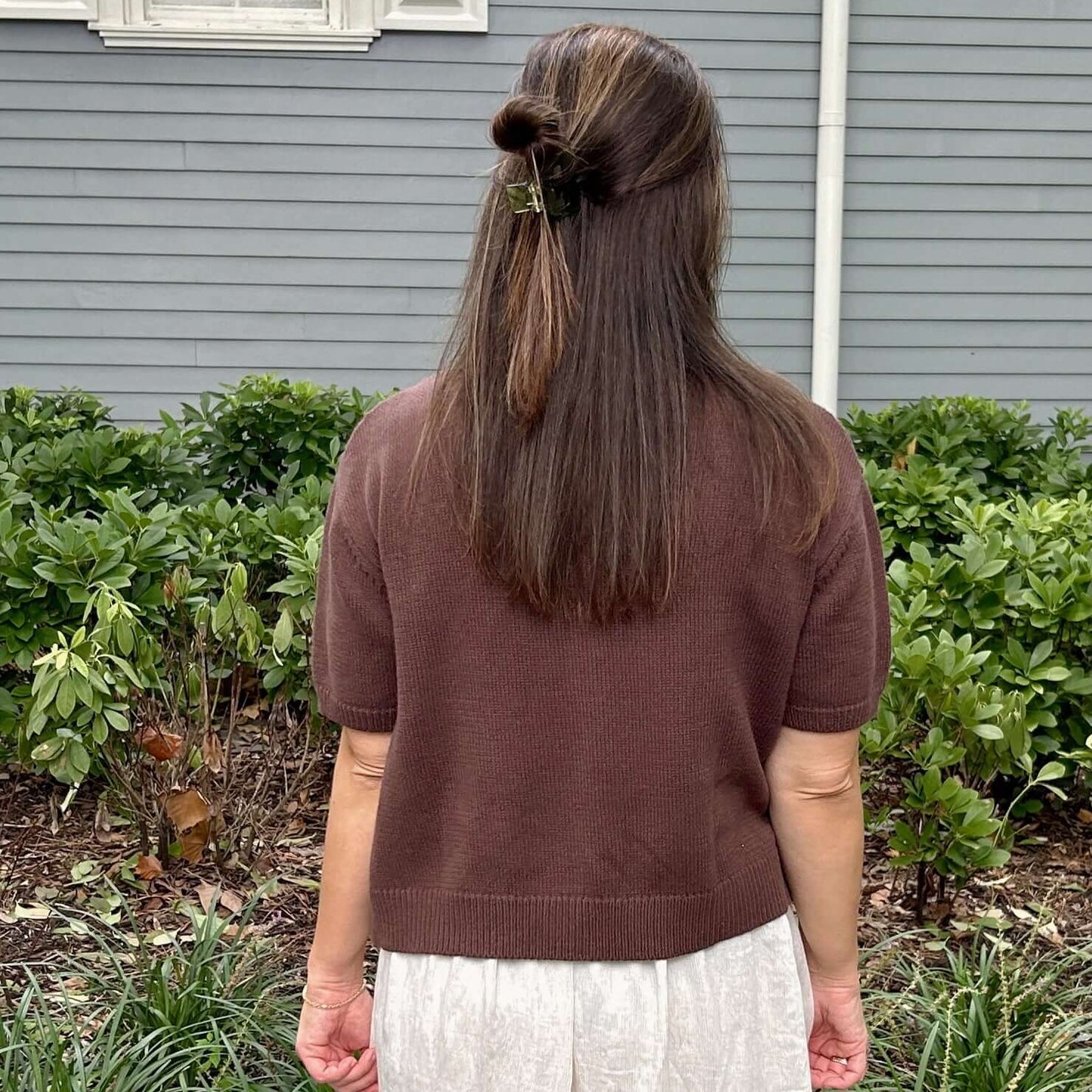 Short Sleeve Cardigan Back