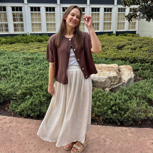 Short Sleeve Cardigan Front