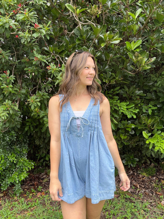 Women's Romper - Light Blue