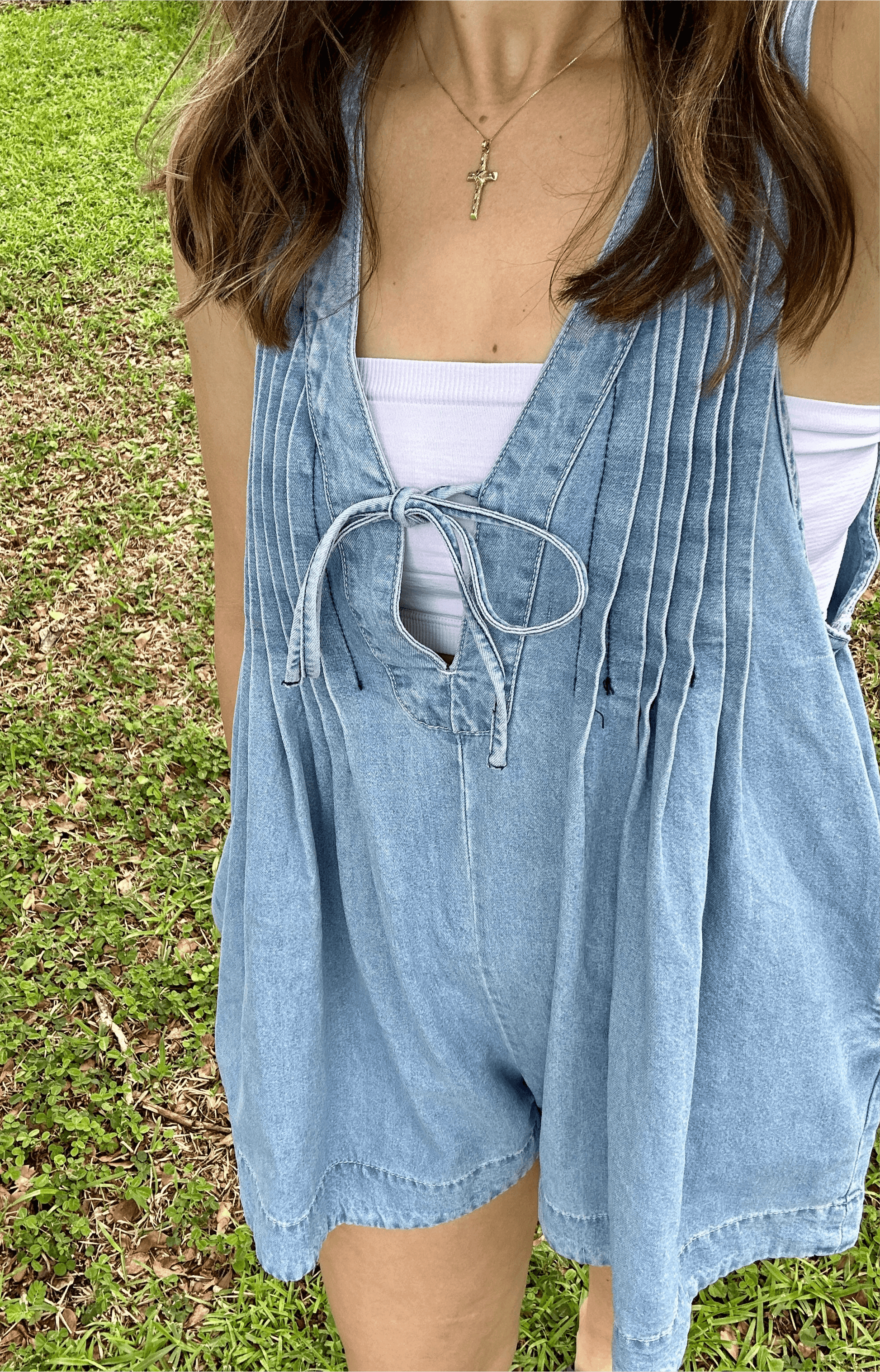 Women's Denim Romper