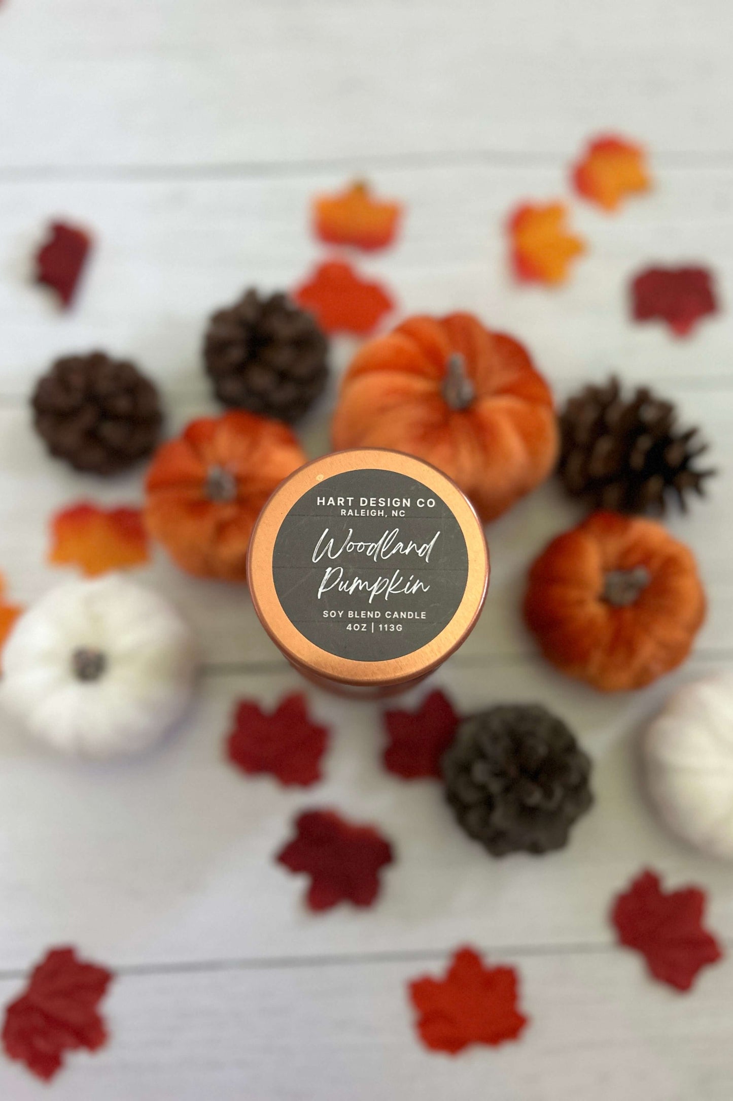 Woodland Pumpkin Candle Flat lay